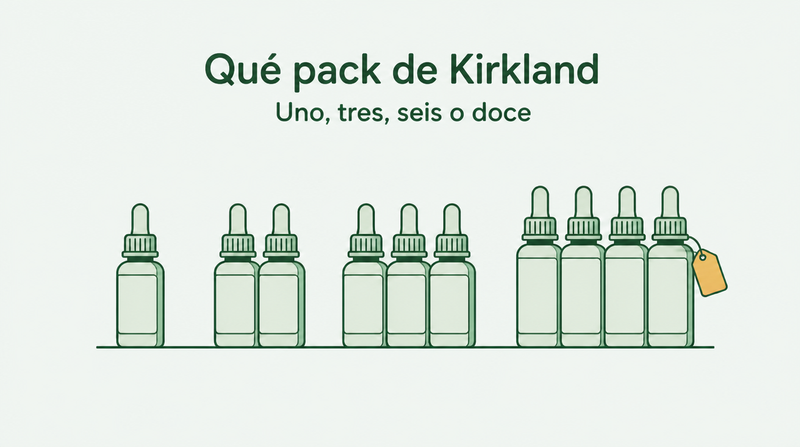 Minoxidil Kirkland suministro de 1, 3, 6 o 12 meses