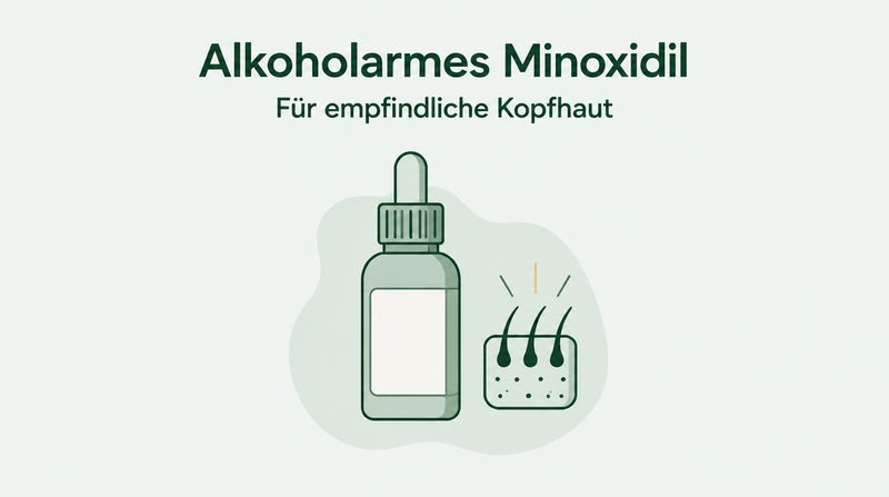 Minoxidil mit wenig Alkohol für empfindliche Kopfhaut