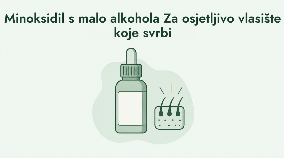 Minoksidil s niskim udjelom alkohola za osjetljivo vlasište
