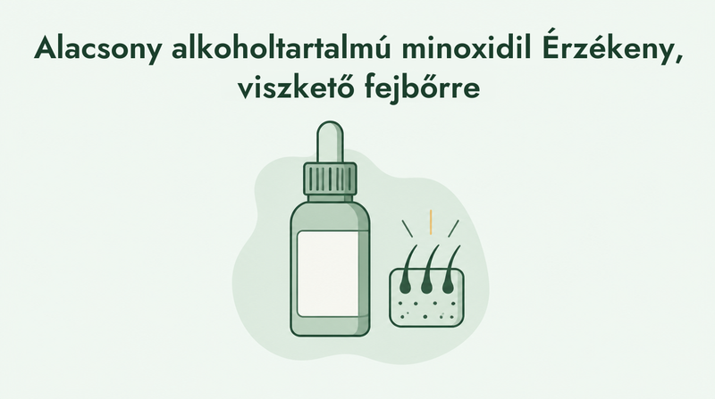 Alacsony alkoholtartalmú minoxidil érzékeny fejbőrre