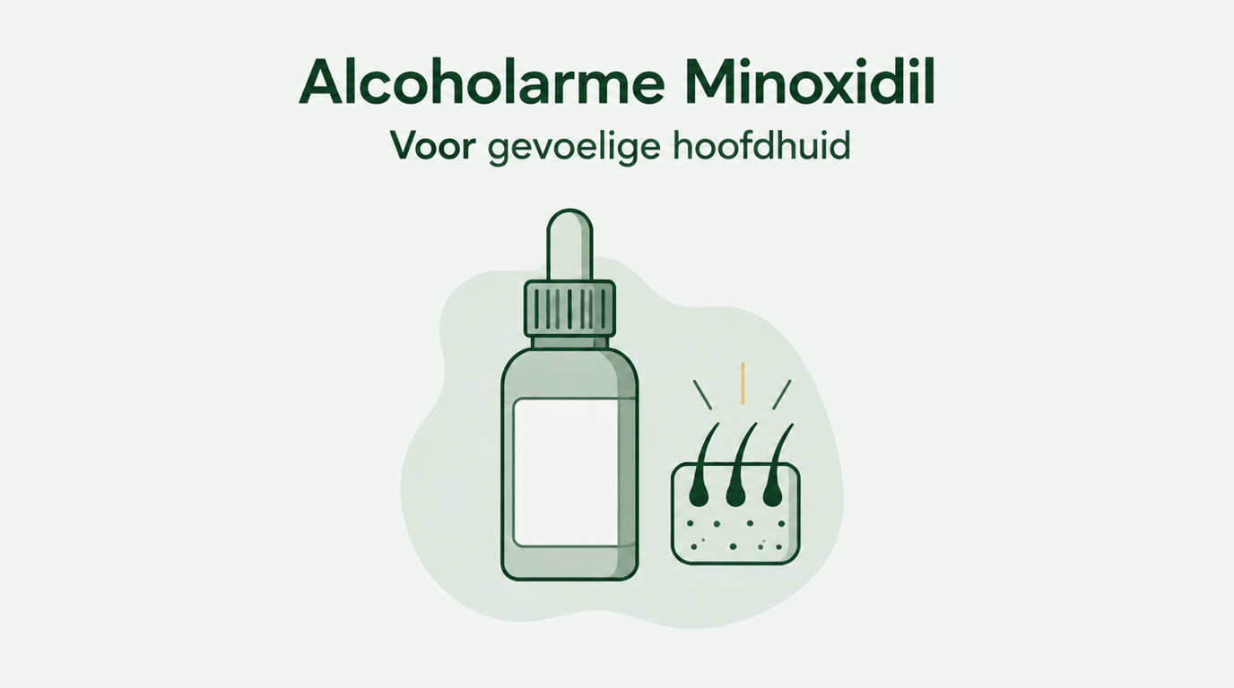 Minoxidil met weinig alcohol voor een gevoelige hoofdhuid