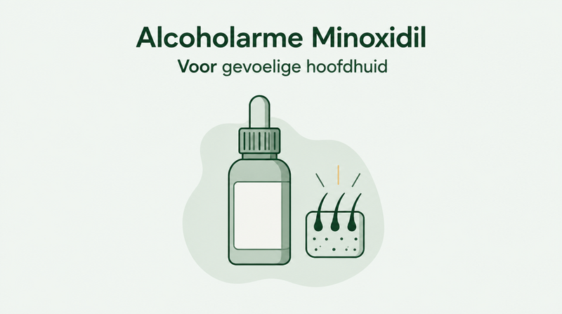 Minoxidil met weinig alcohol voor een gevoelige hoofdhuid