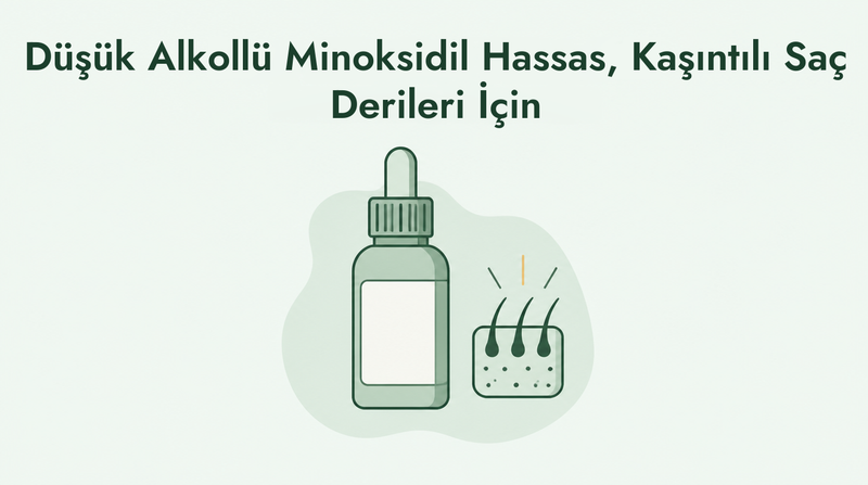 Hassas saç derisi için düşük alkollü minoksidil