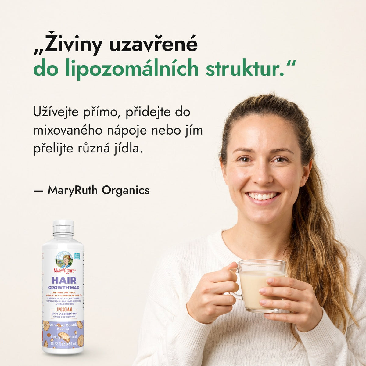Živiny uzavřené do lipozomálních struktur. — MaryRuth Organics