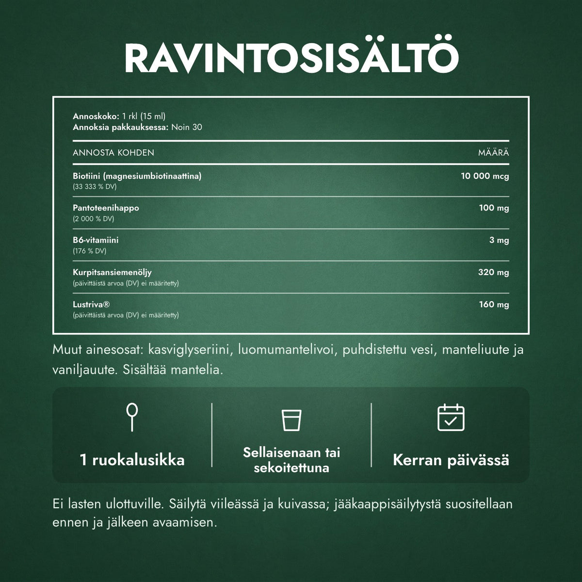 Ravintosisältö: MaryRuth's Hair Growth Max Liposomal