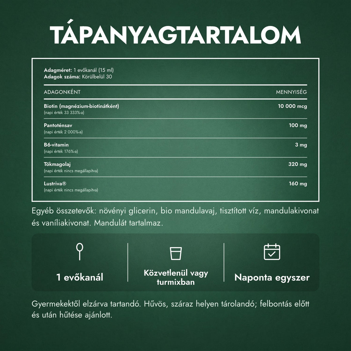 Tápanyagtartalom: MaryRuth's Hair Growth Max Liposomal