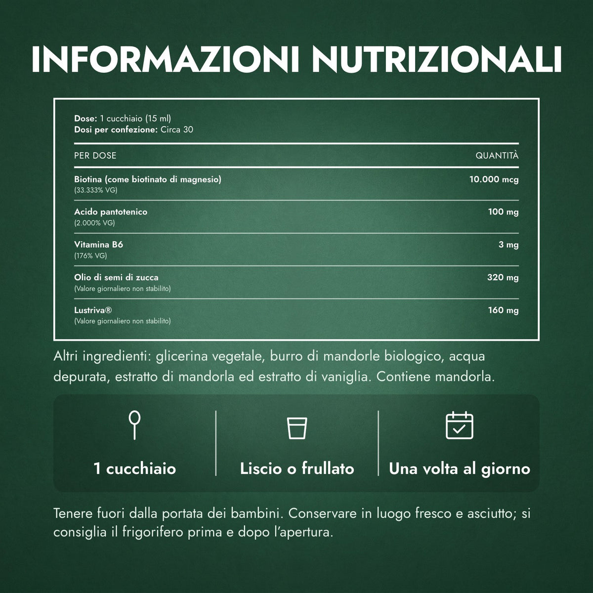 Informazioni nutrizionali: MaryRuth's Hair Growth Max Liposomal