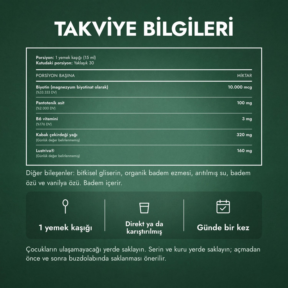 Takviye bilgileri: MaryRuth's Hair Growth Max Liposomal