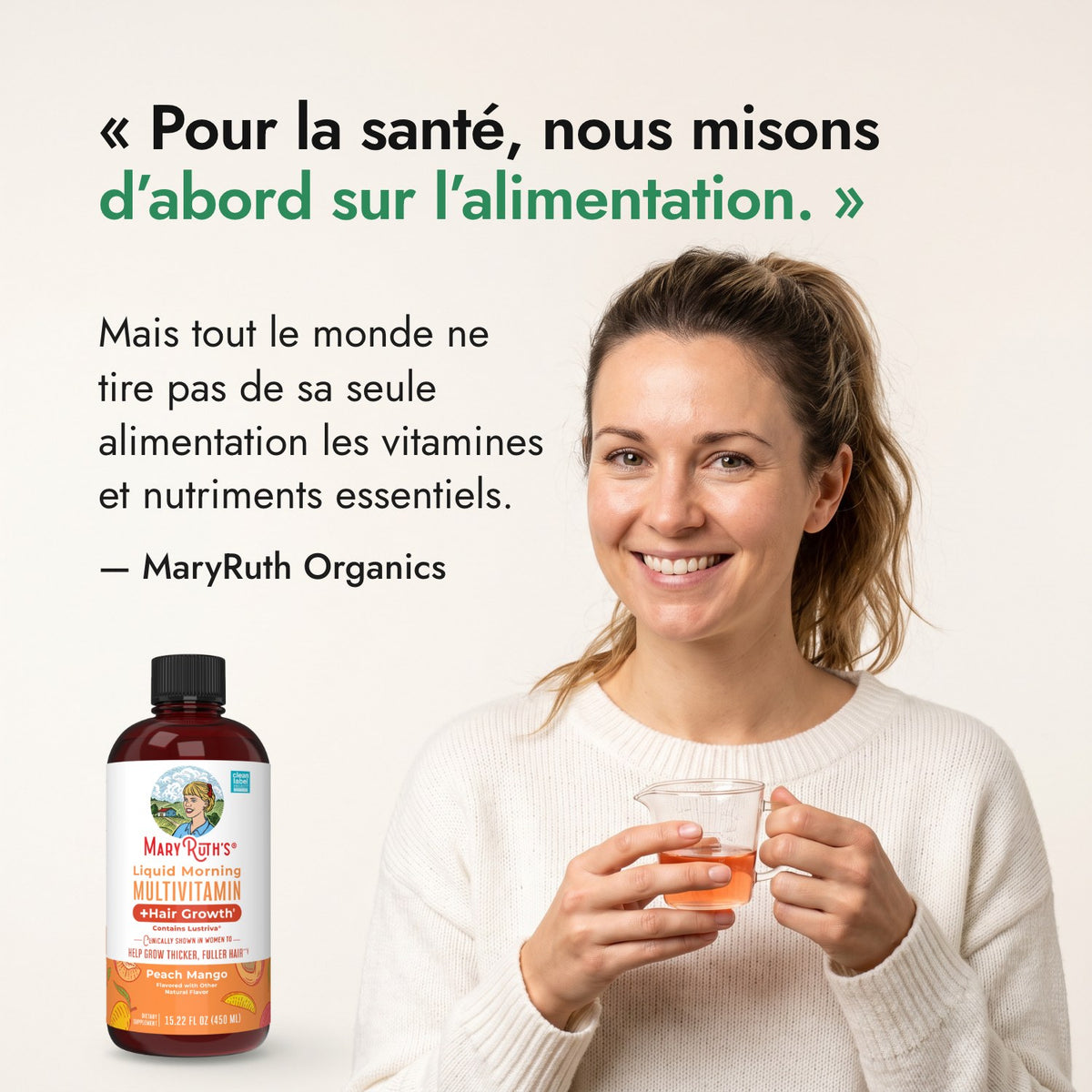 Pour la santé, nous misons d’abord sur l’alimentation. — MaryRuth Organics