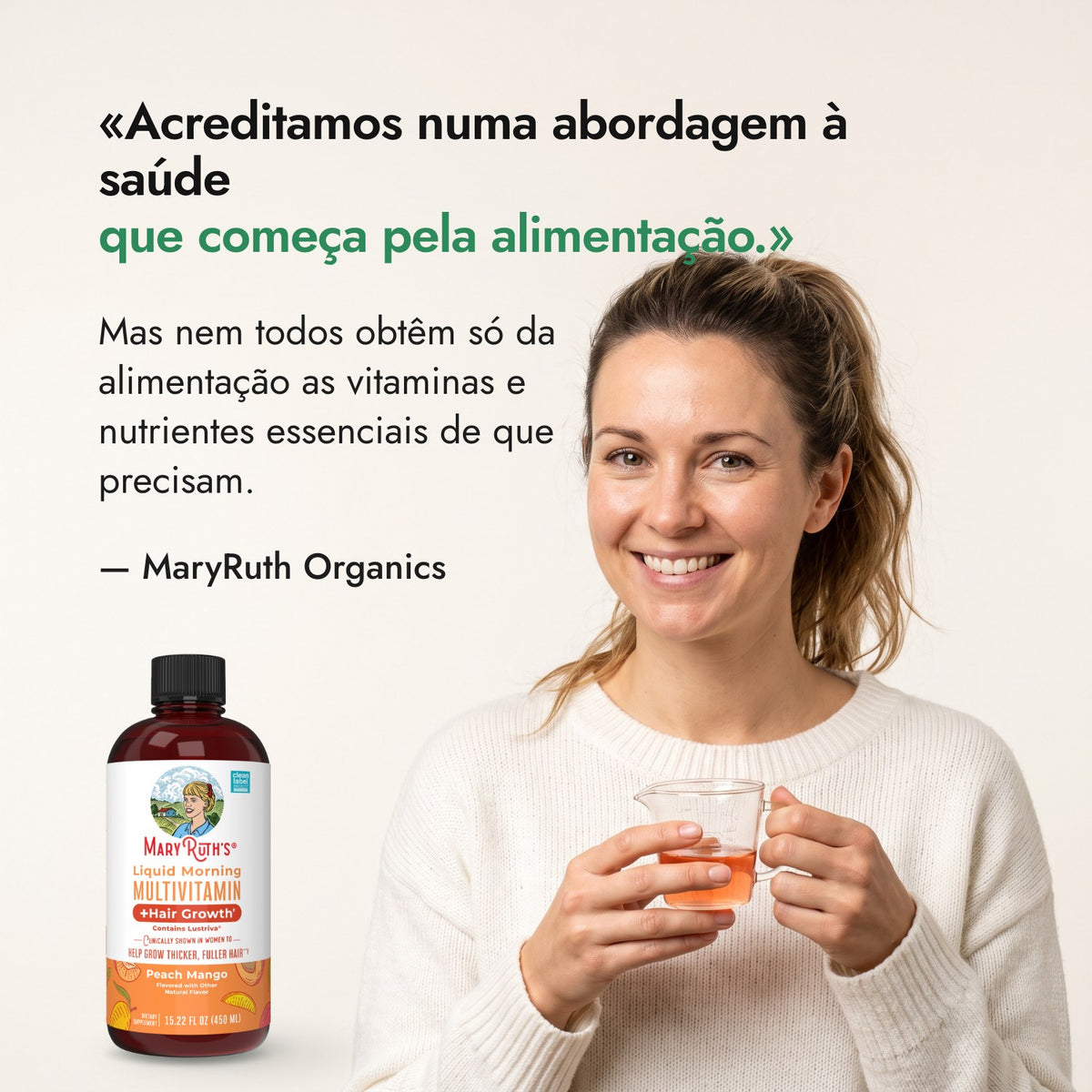 Acreditamos numa abordagem à saúde que começa pela alimentação. — MaryRuth Organics