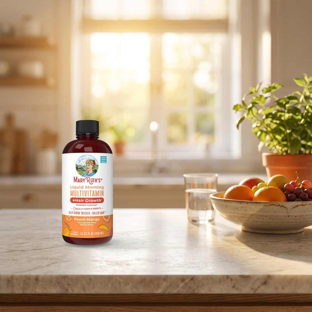 MaryRuth's Liquid Morning Multivitamin + Hair Growth při každodenním použití