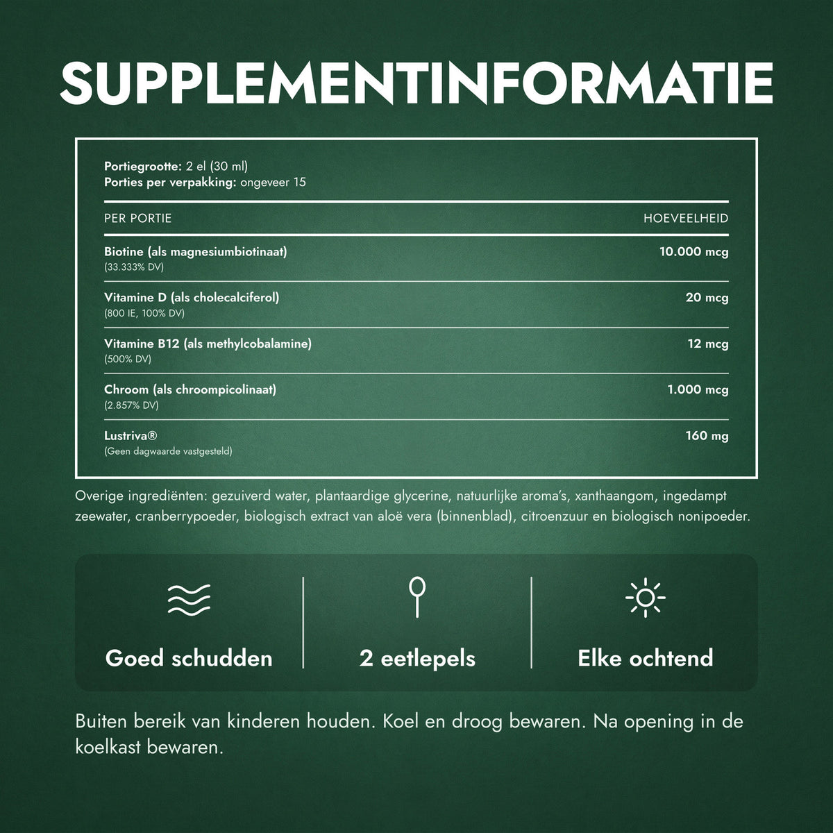 Supplementinformatie: MaryRuth's Liquid Morning Multivitamin + Hair Growth