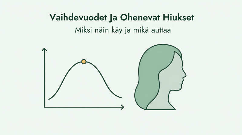 Vaihdevuodet ja ohenevat hiukset: vaihtoehtosi