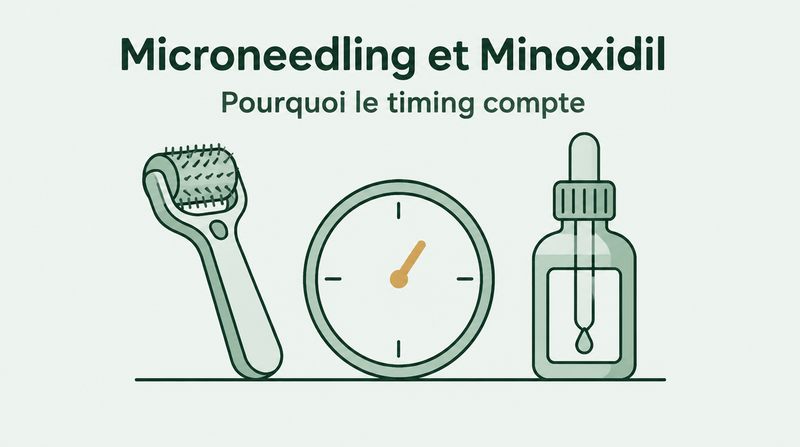 Microneedling et minoxidil : pourquoi le timing compte