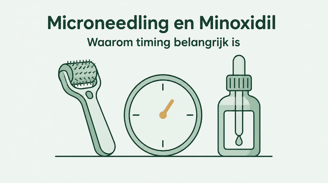 Microneedling en minoxidil: waarom timing telt