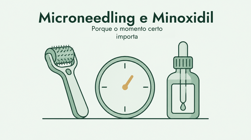 Microagulhamento e minoxidil: porque importa o timing