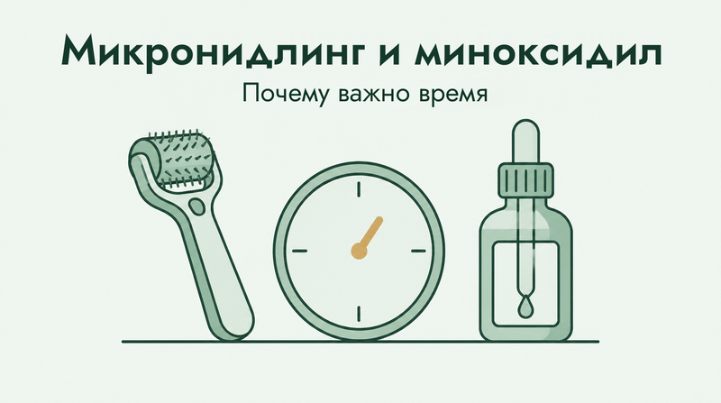 Микронидлинг и миноксидил: почему важна очерёдность