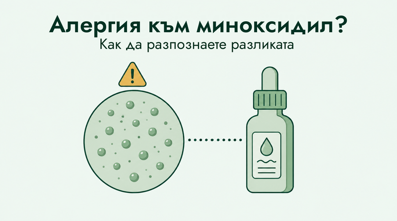 Как да различите алергия от миноксидил от раздразнение