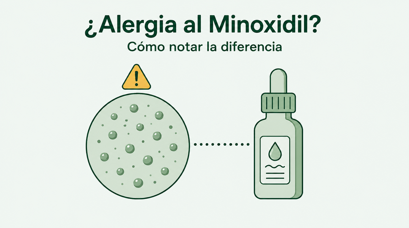 Cómo distinguir una alergia al minoxidil de una irritación