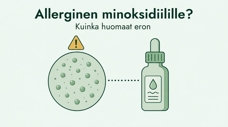 Näin erotat minoksidiiliallergian ärsytyksestä