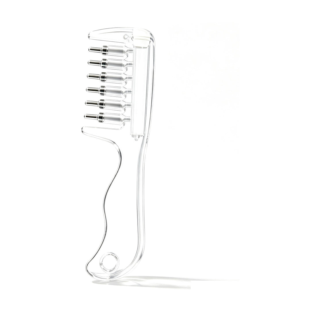 Refillable minoxidil applicator comb with hollow teeth