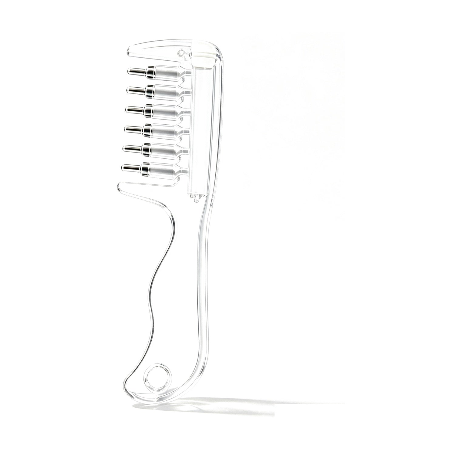 Refillable minoxidil applicator comb with hollow teeth