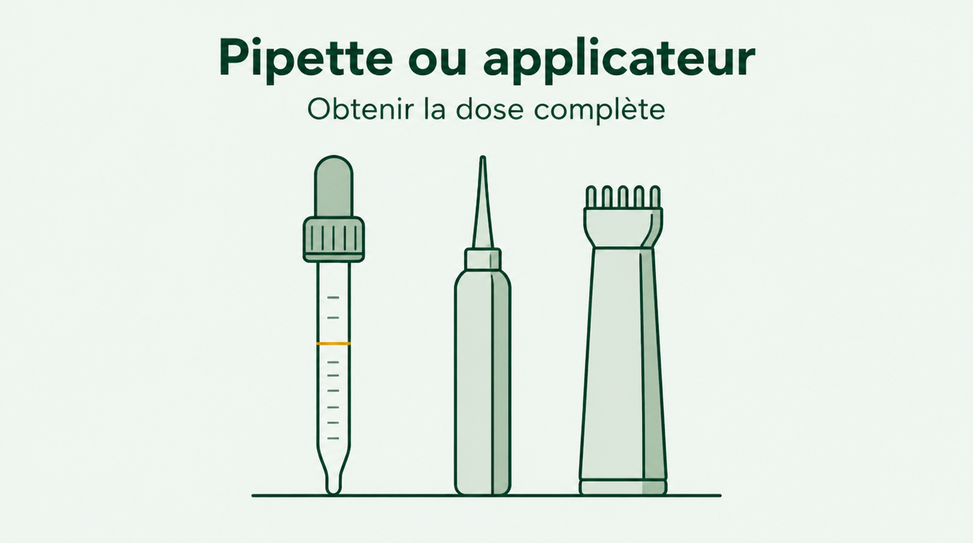 Guide du compte-gouttes et de l'applicateur minoxidil