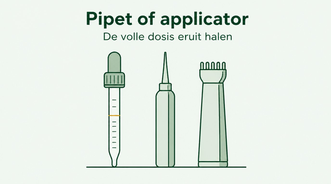 Gids voor de minoxidil-druppelaar en applicator