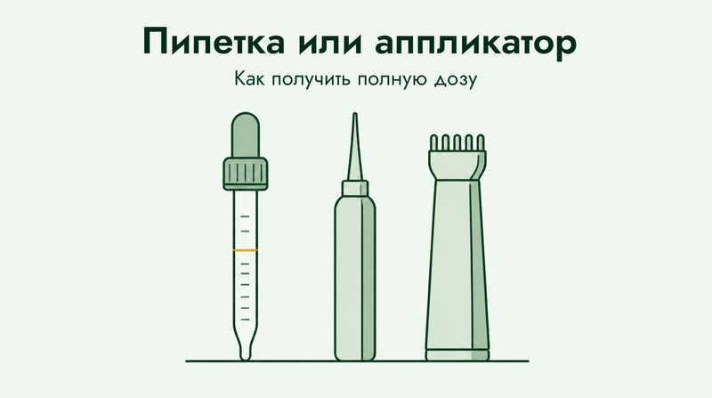 Гид по пипетке и аппликатору для миноксидила