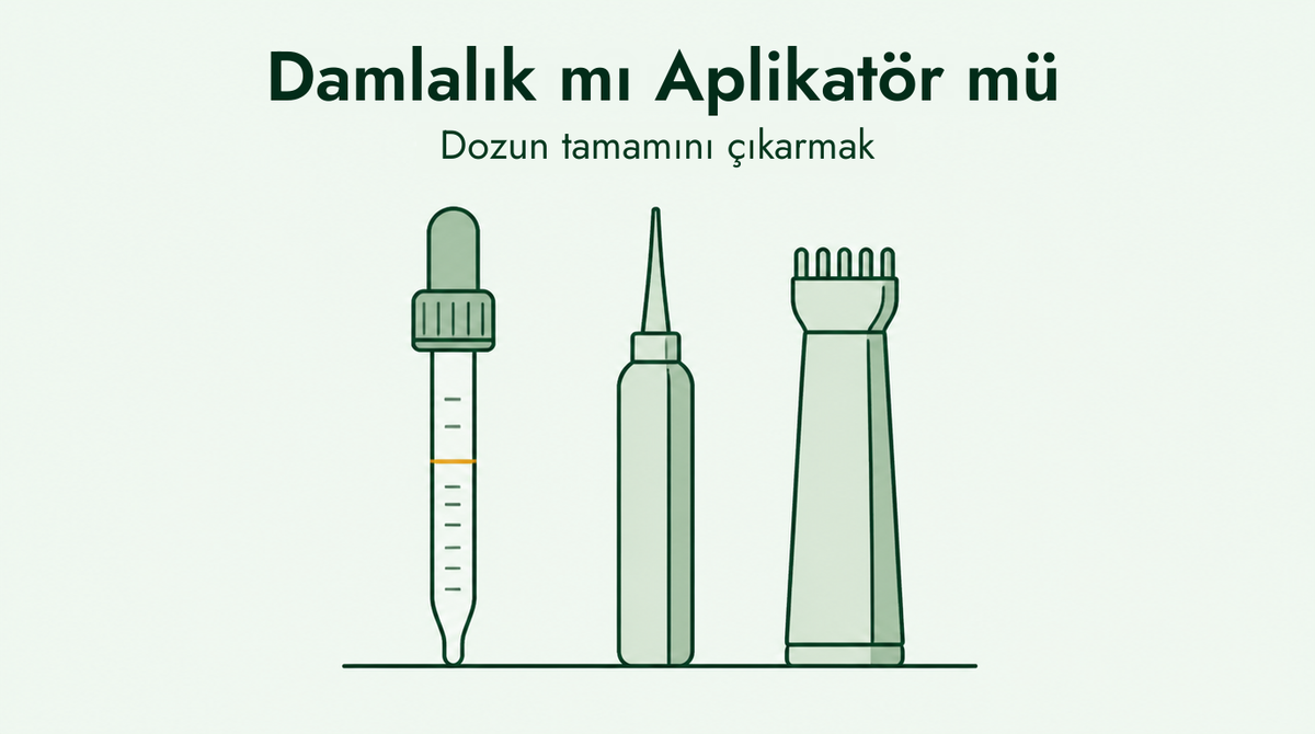 Minoxidil dropper and applicator guide