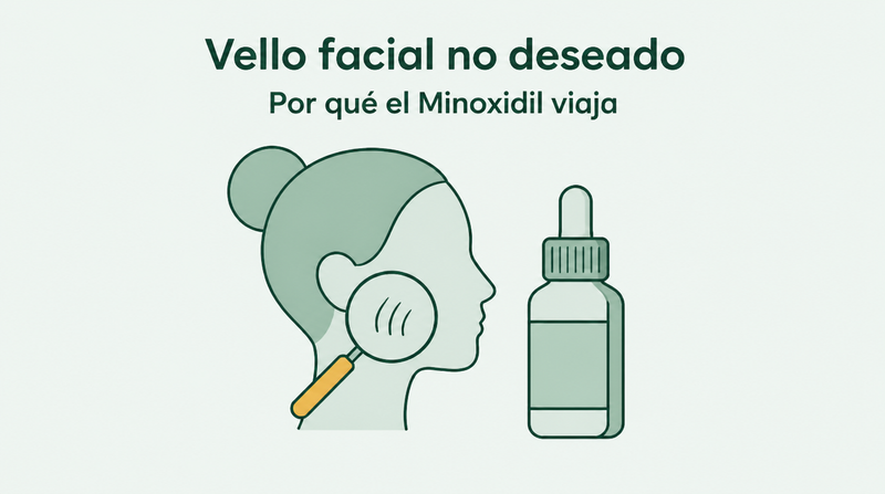 Minoxidil y el crecimiento no deseado de vello facial
