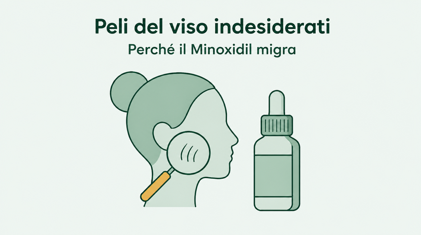 Minoxidil e crescita indesiderata di peli sul viso