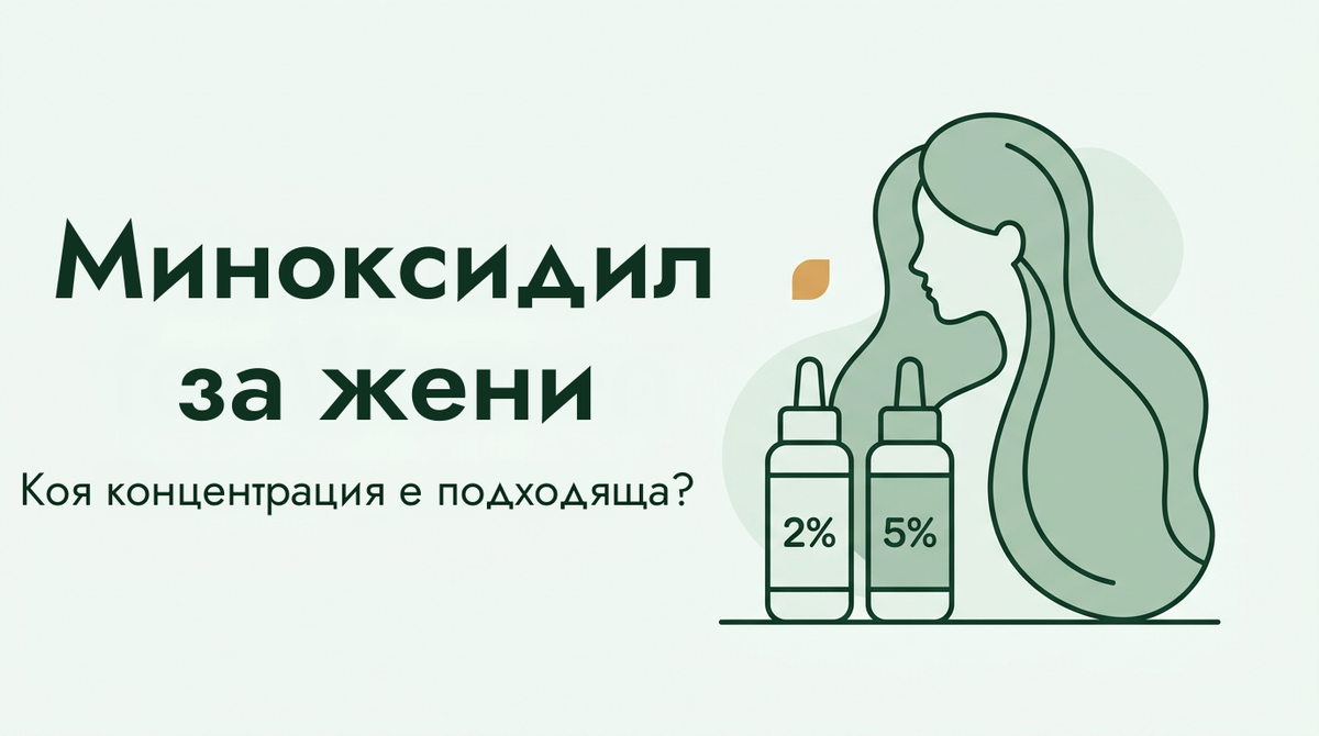 Миноксидил за жени: 2% или 5%