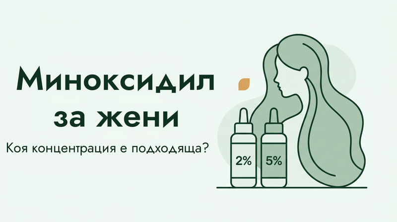 Миноксидил за жени: 2% или 5%