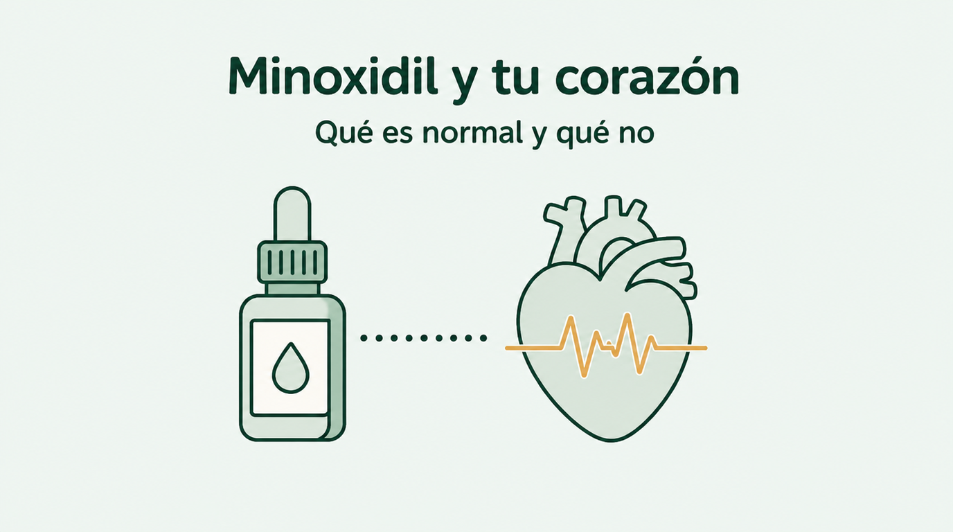 Minoxidil, palpitaciones y presión arterial