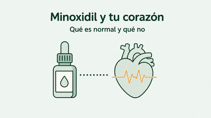 Minoxidil, palpitaciones y presión arterial