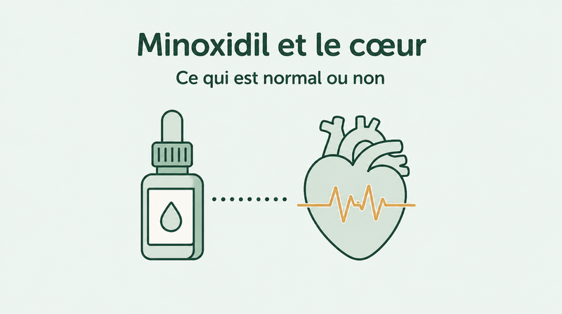 Minoxidil, palpitations cardiaques et tension artérielle