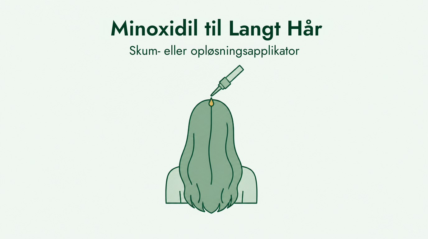 Minoxidil til langt hår: skum eller opløsning