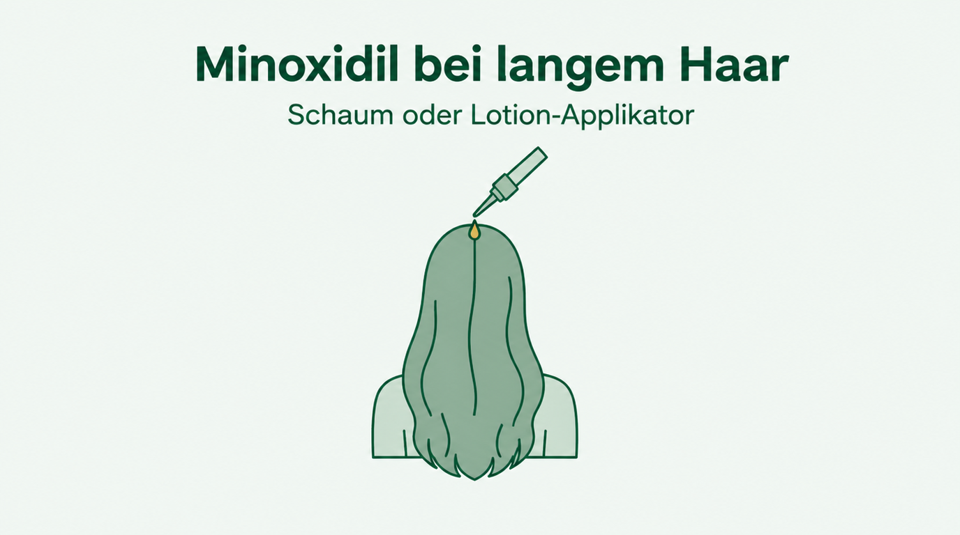 Minoxidil bei langem Haar: Schaum oder Lösung