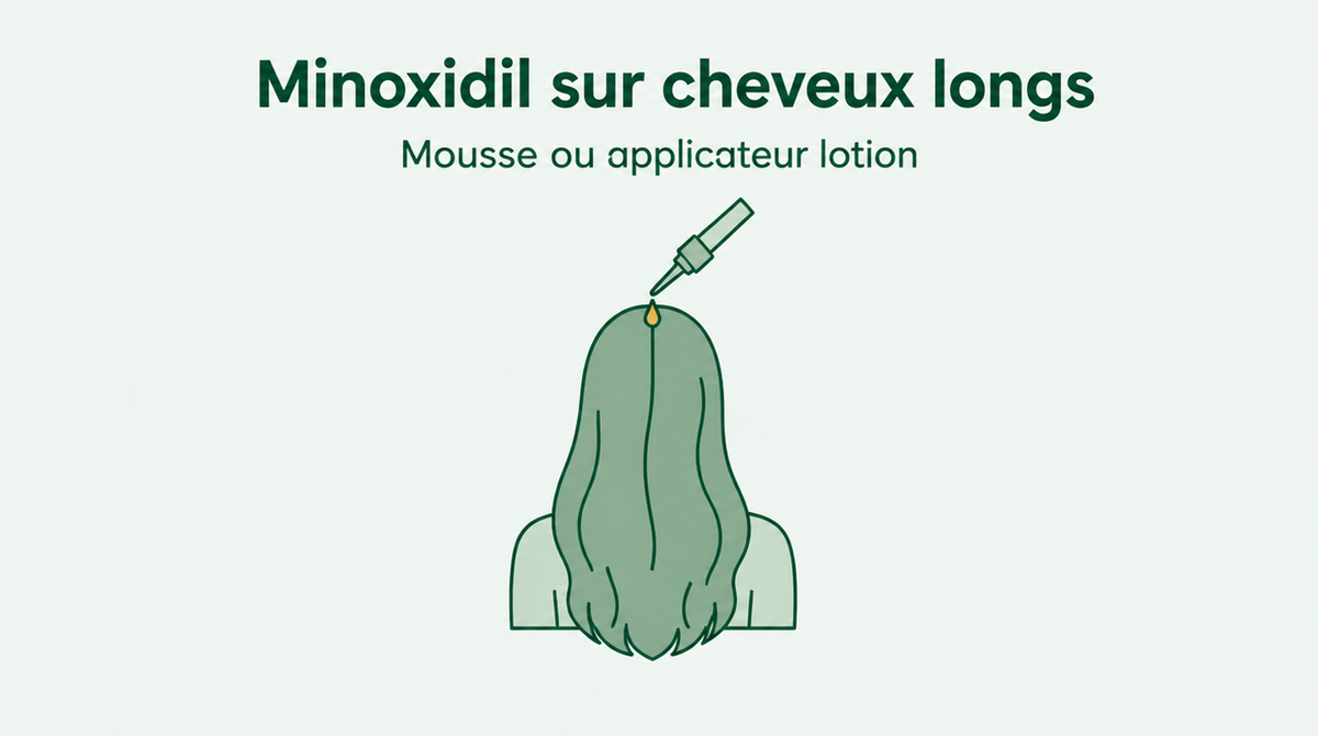Minoxidil pour cheveux longs : mousse ou lotion