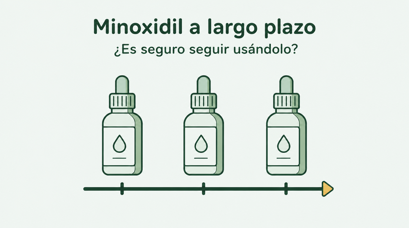 ¿Es seguro usar minoxidil a largo plazo?
