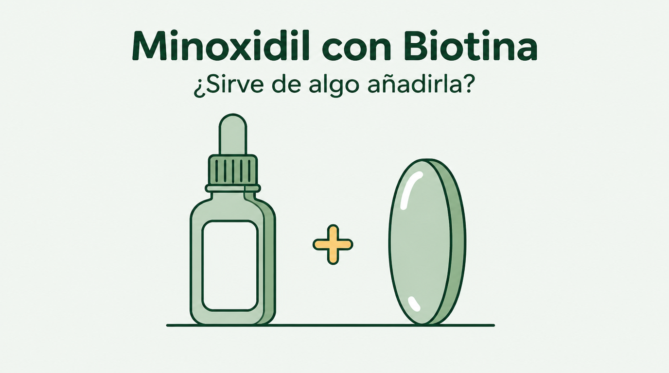 ¿Ayuda añadir biotina al minoxidil?