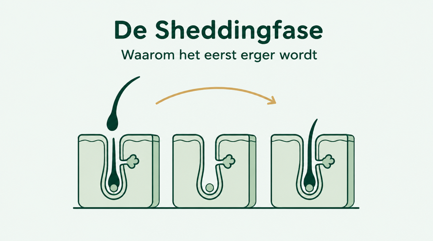 De shedding-fase bij minoxidil uitgelegd
