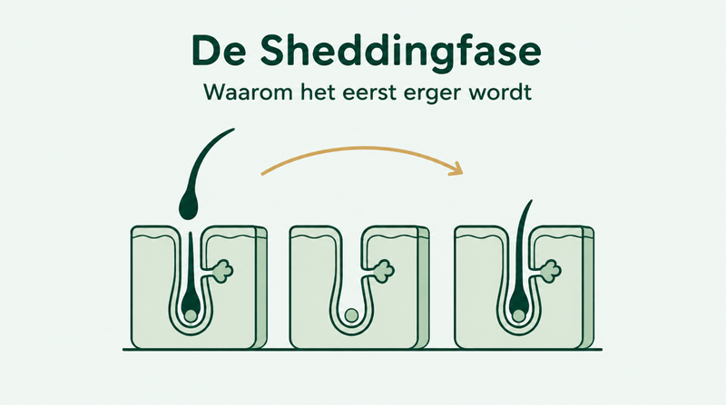 De shedding-fase bij minoxidil uitgelegd