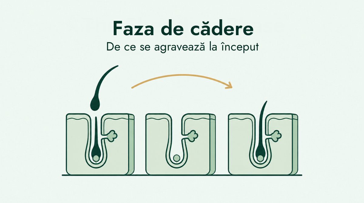 Faza de cădere a părului la minoxidil, explicată
