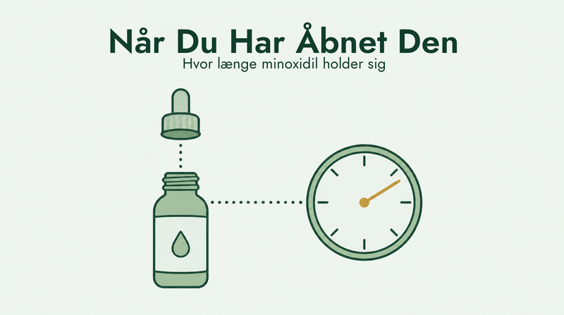 Hvor længe holder minoxidil, når den er åbnet