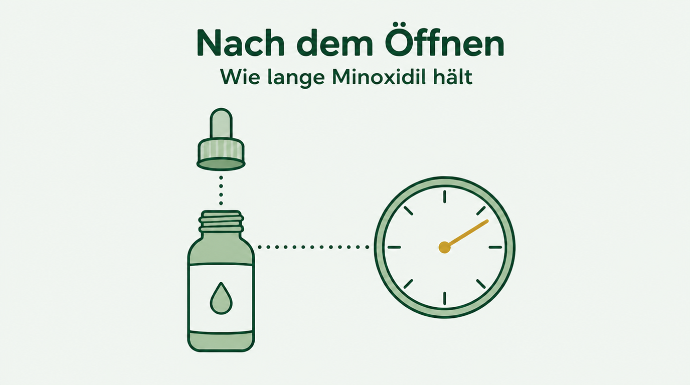 Wie lange Minoxidil nach dem Öffnen haltbar ist
