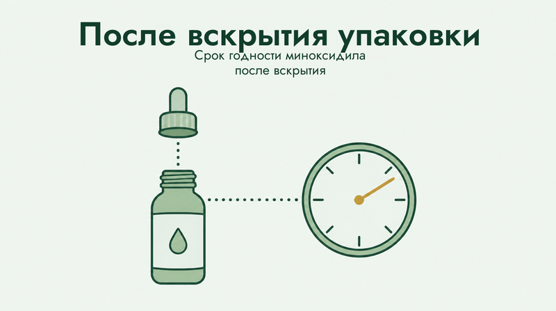 Сколько хранится миноксидил после вскрытия