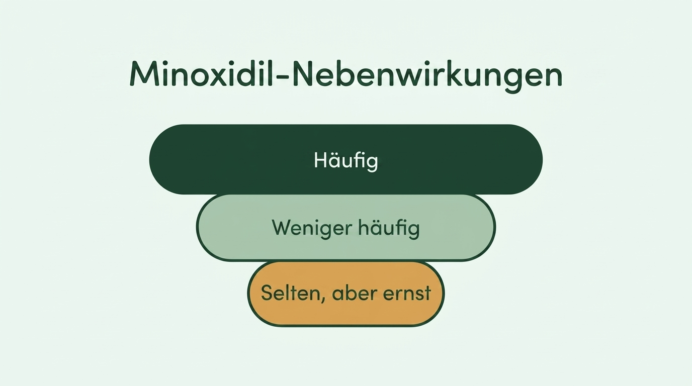 Nebenwirkungen von Minoxidil von häufig bis selten