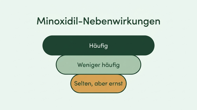Nebenwirkungen von Minoxidil von häufig bis selten
